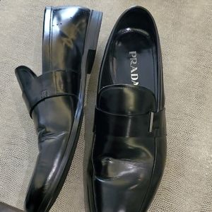 Prada Elegant Calf Leather Tuxedo